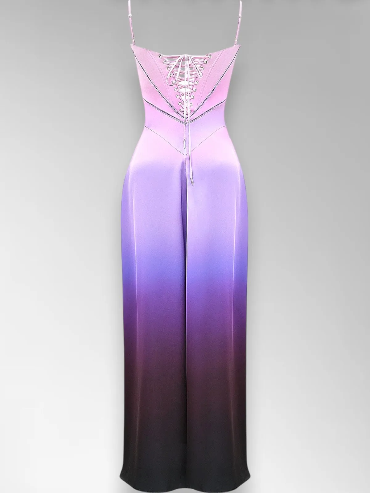Samara Purple Lace Up Maxi Dress