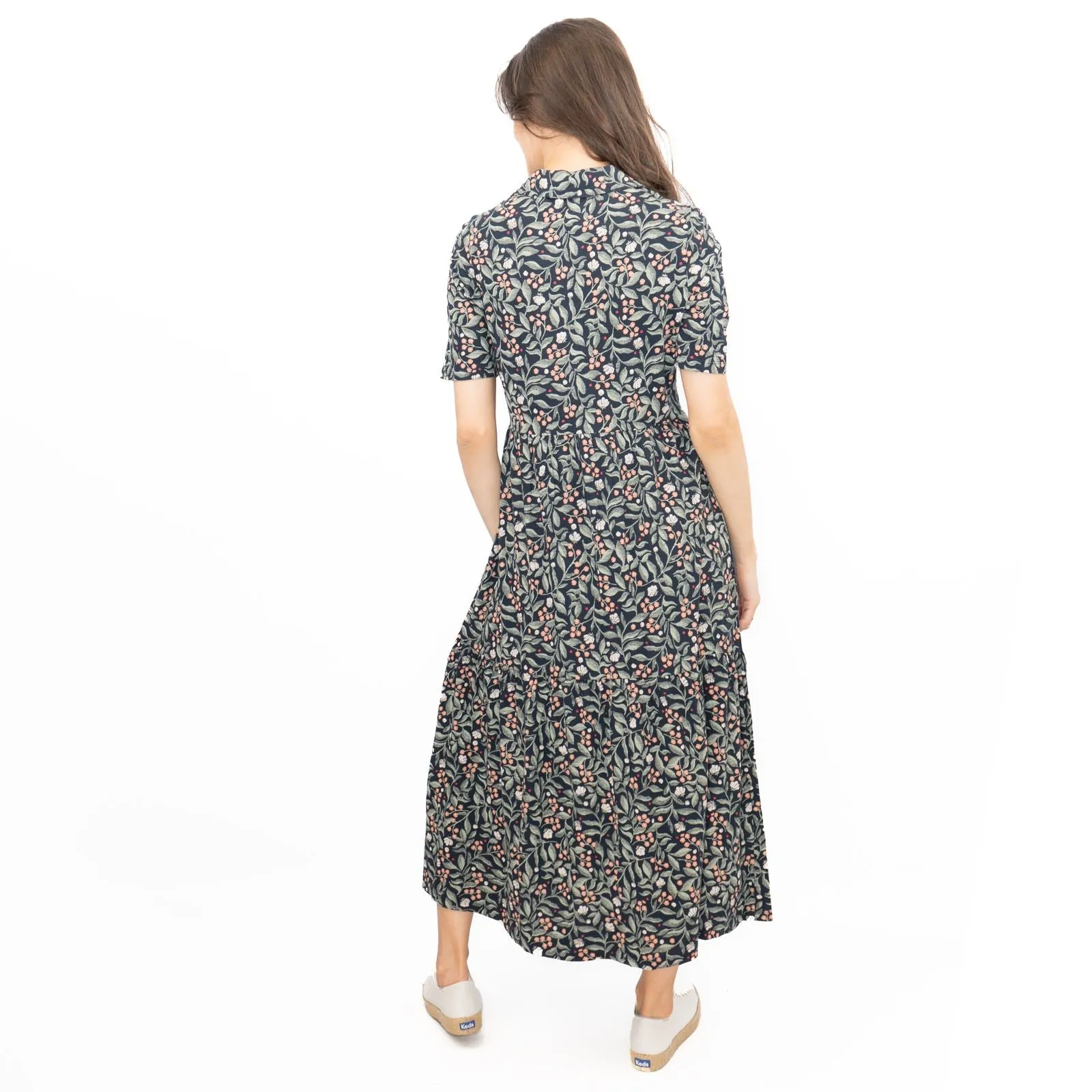 Seasalt Grey Priddacombe Short Sleeve Midi Dress
