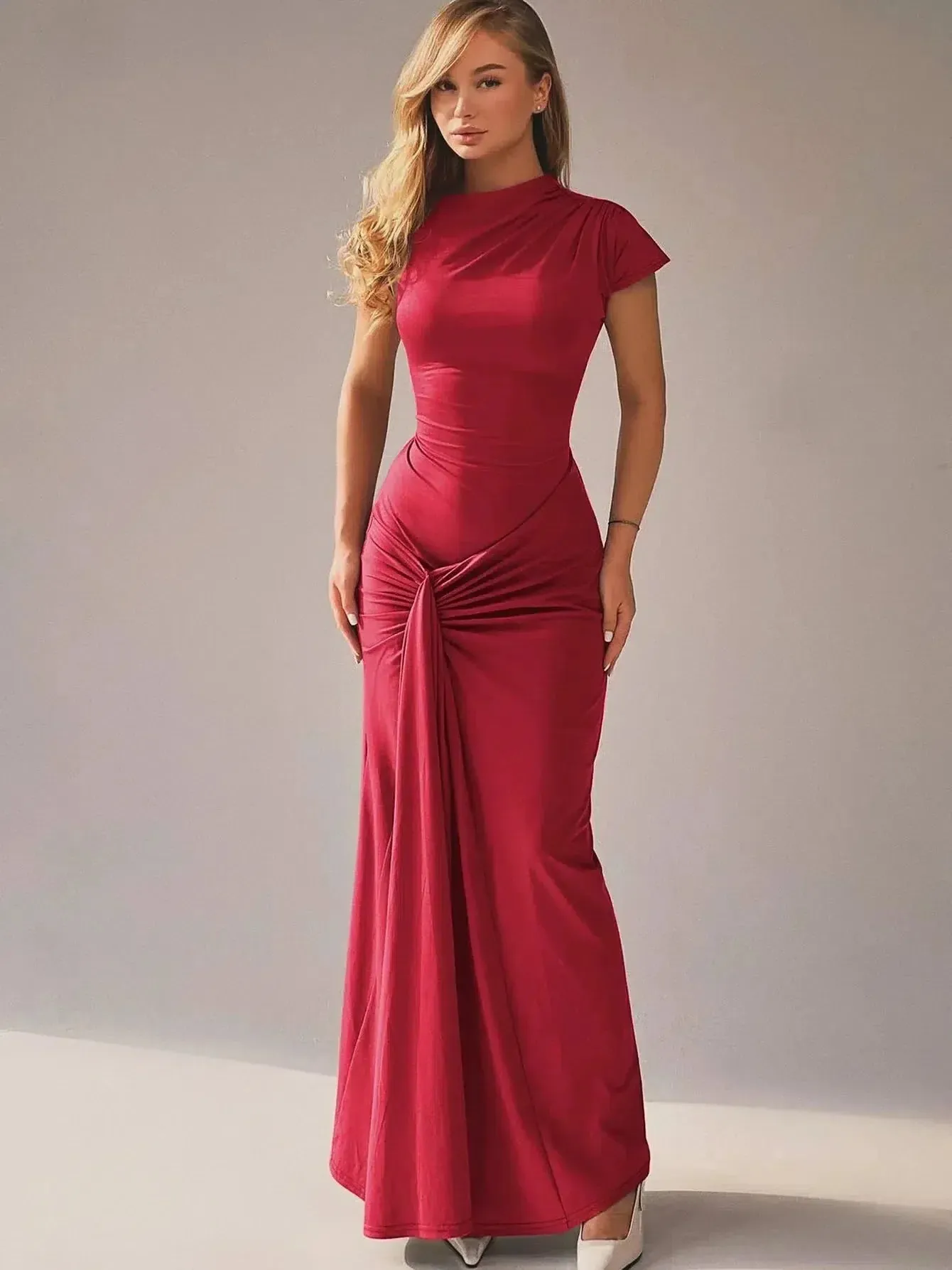 Seraphina – Elegant draped design – Maxi dress