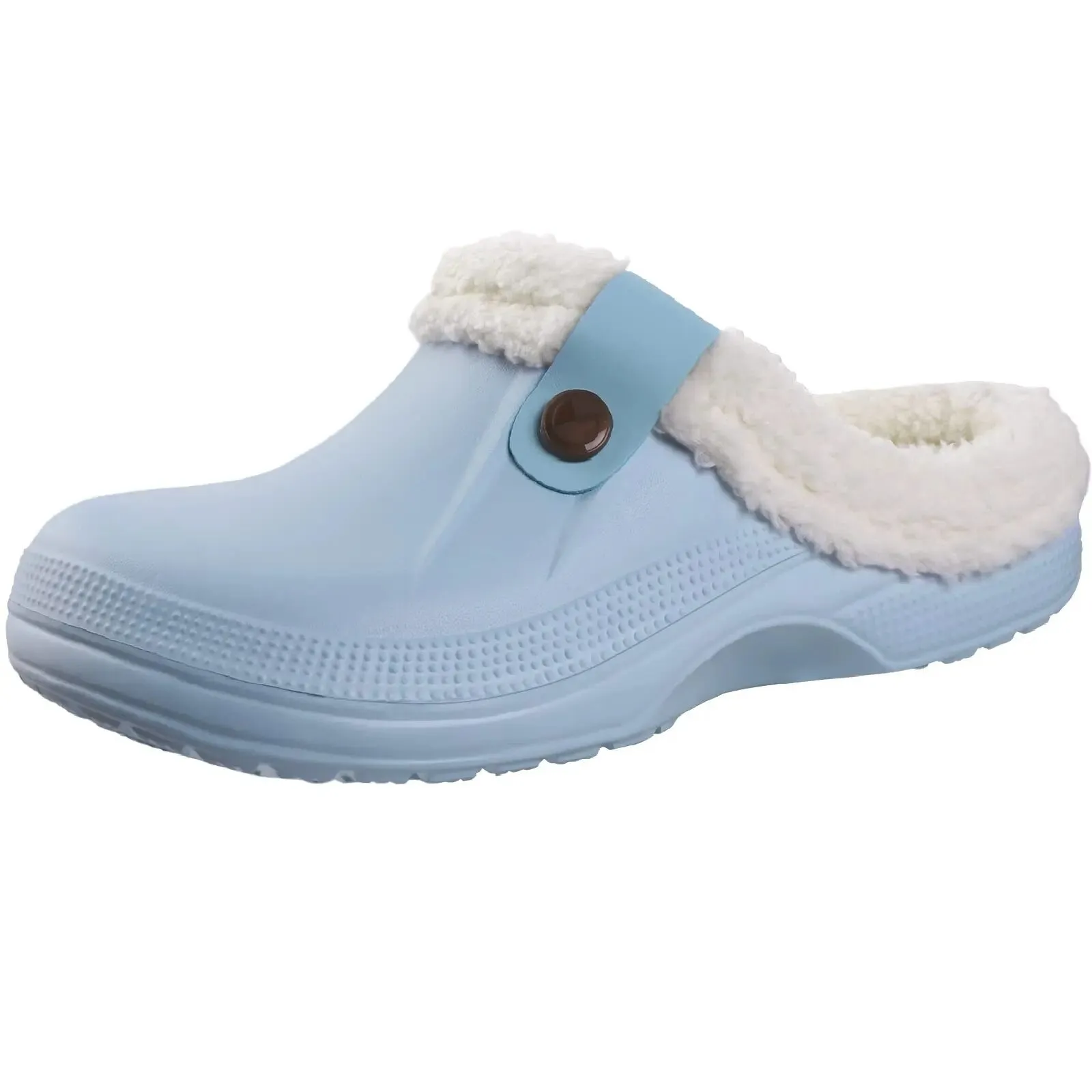 Shevalues Plush Fur Clogs Slippers Multi-Use Indoor Home Shoes