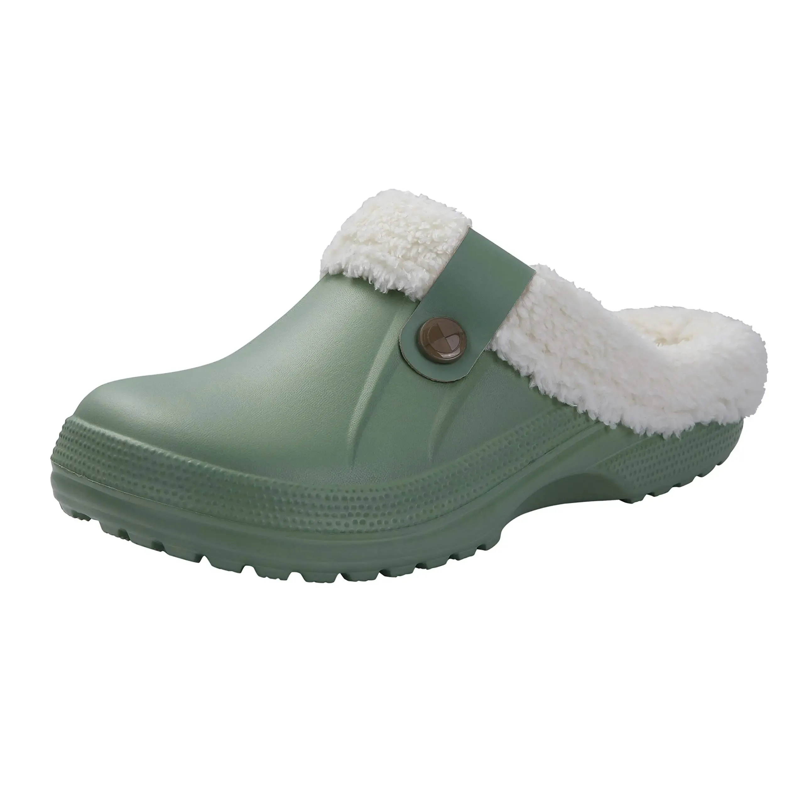 Shevalues Plush Fur Clogs Slippers Multi-Use Indoor Home Shoes