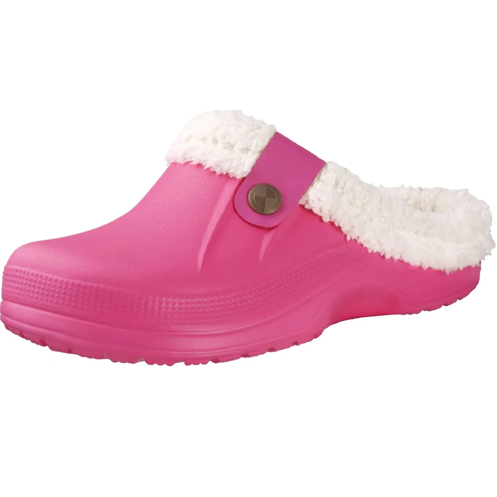 Shevalues Plush Fur Clogs Slippers Multi-Use Indoor Home Shoes
