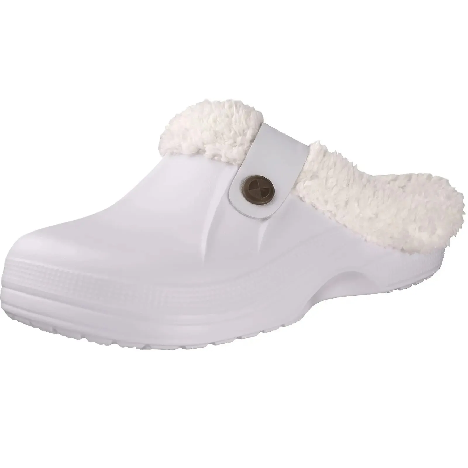 Shevalues Plush Fur Clogs Slippers Multi-Use Indoor Home Shoes
