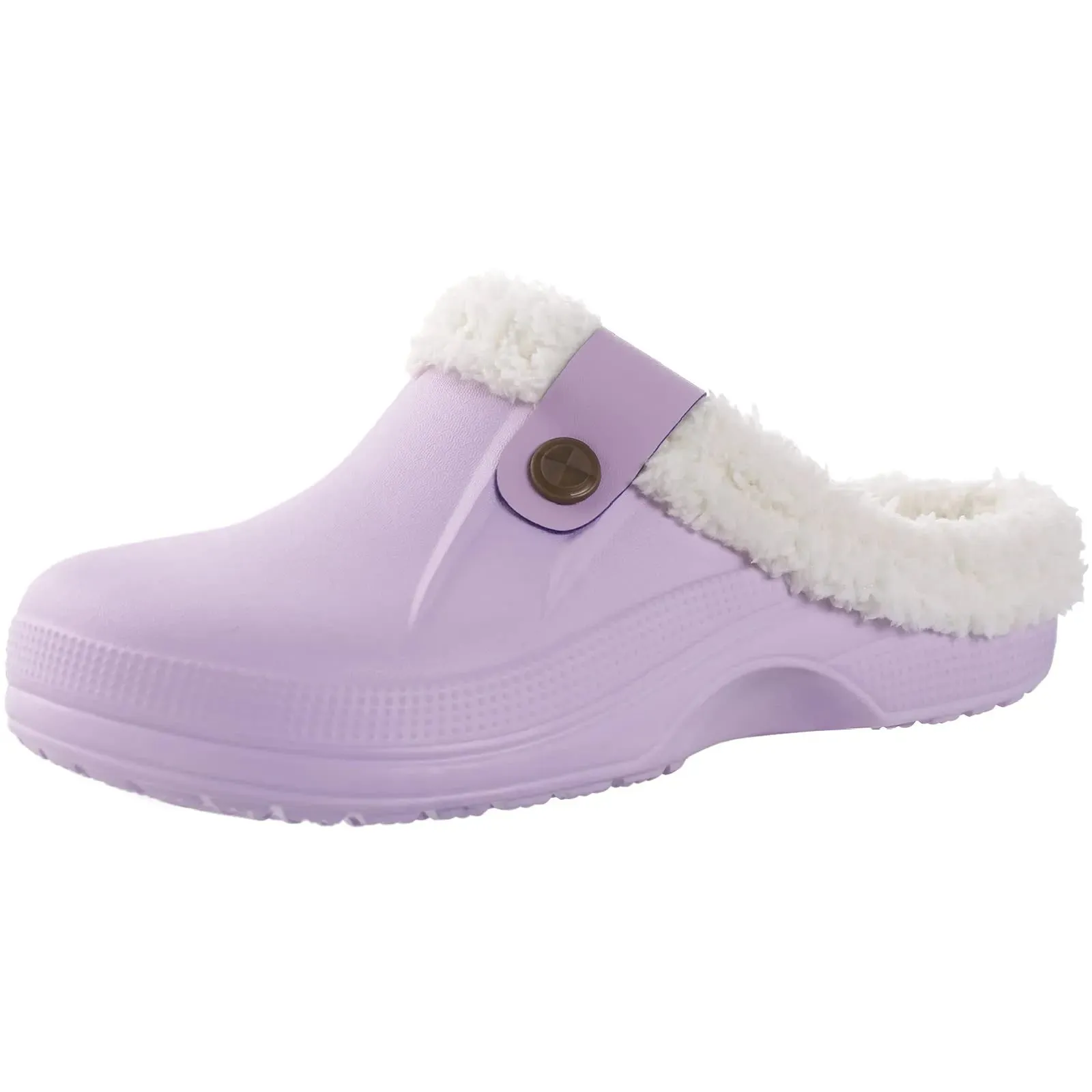 Shevalues Plush Fur Clogs Slippers Multi-Use Indoor Home Shoes