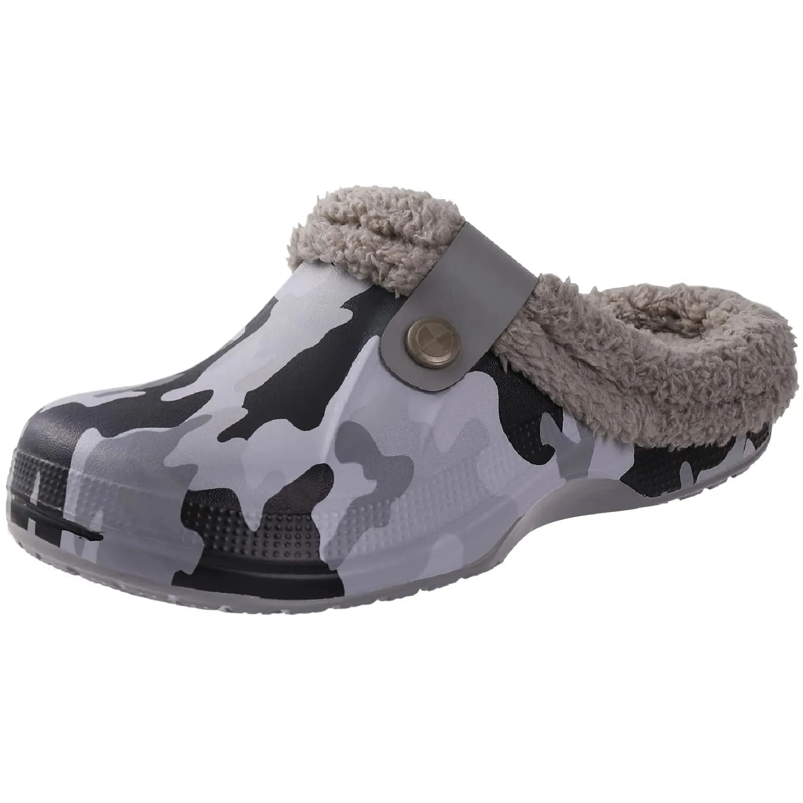 Shevalues Plush Fur Clogs Slippers Multi-Use Indoor Home Shoes