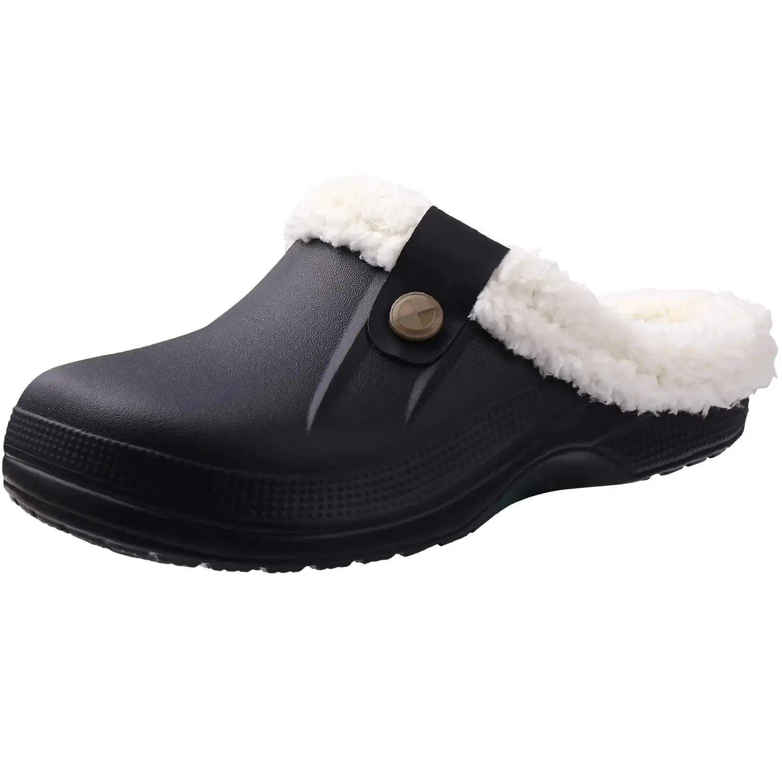 Shevalues Plush Fur Clogs Slippers Multi-Use Indoor Home Shoes