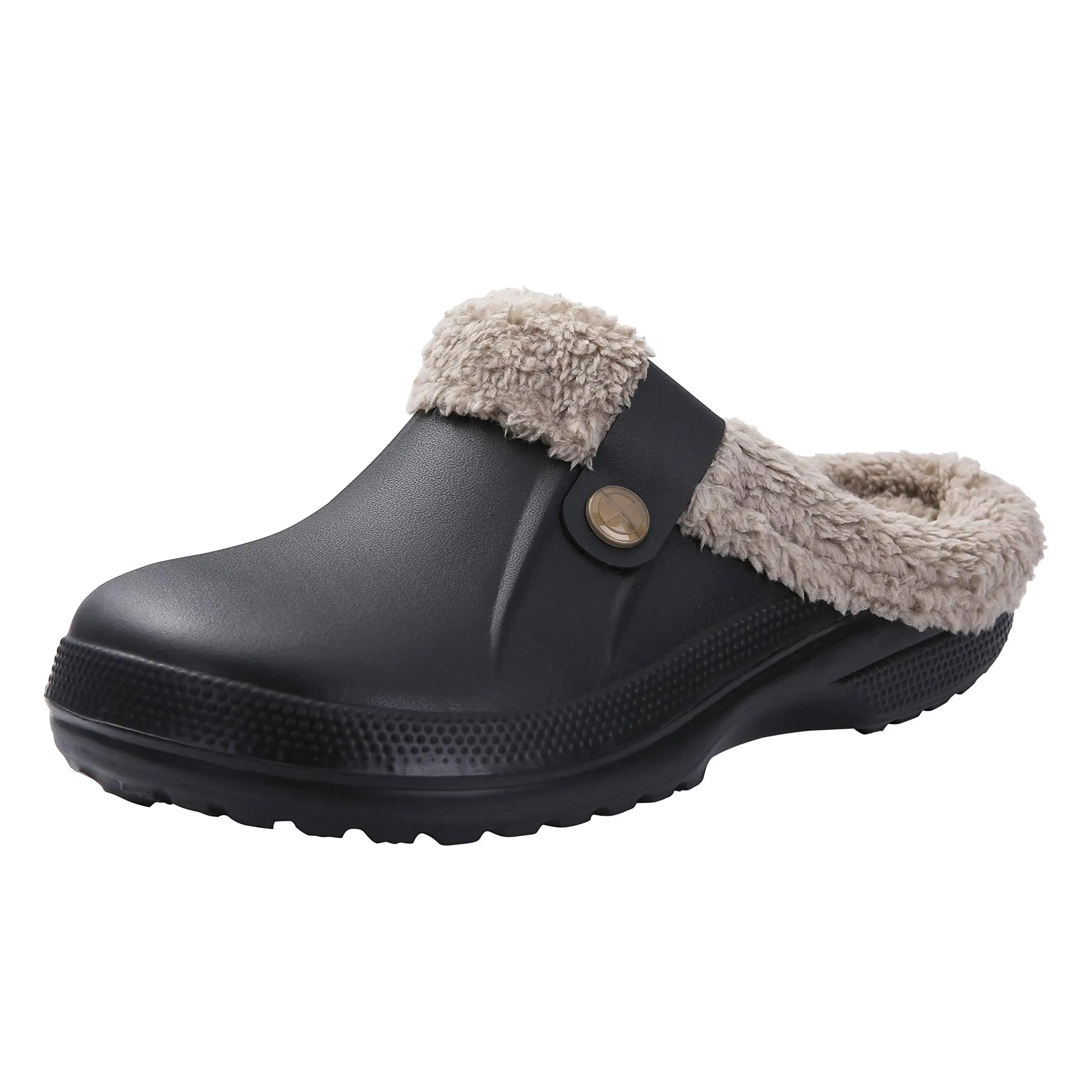 Shevalues Plush Fur Clogs Slippers Multi-Use Indoor Home Shoes