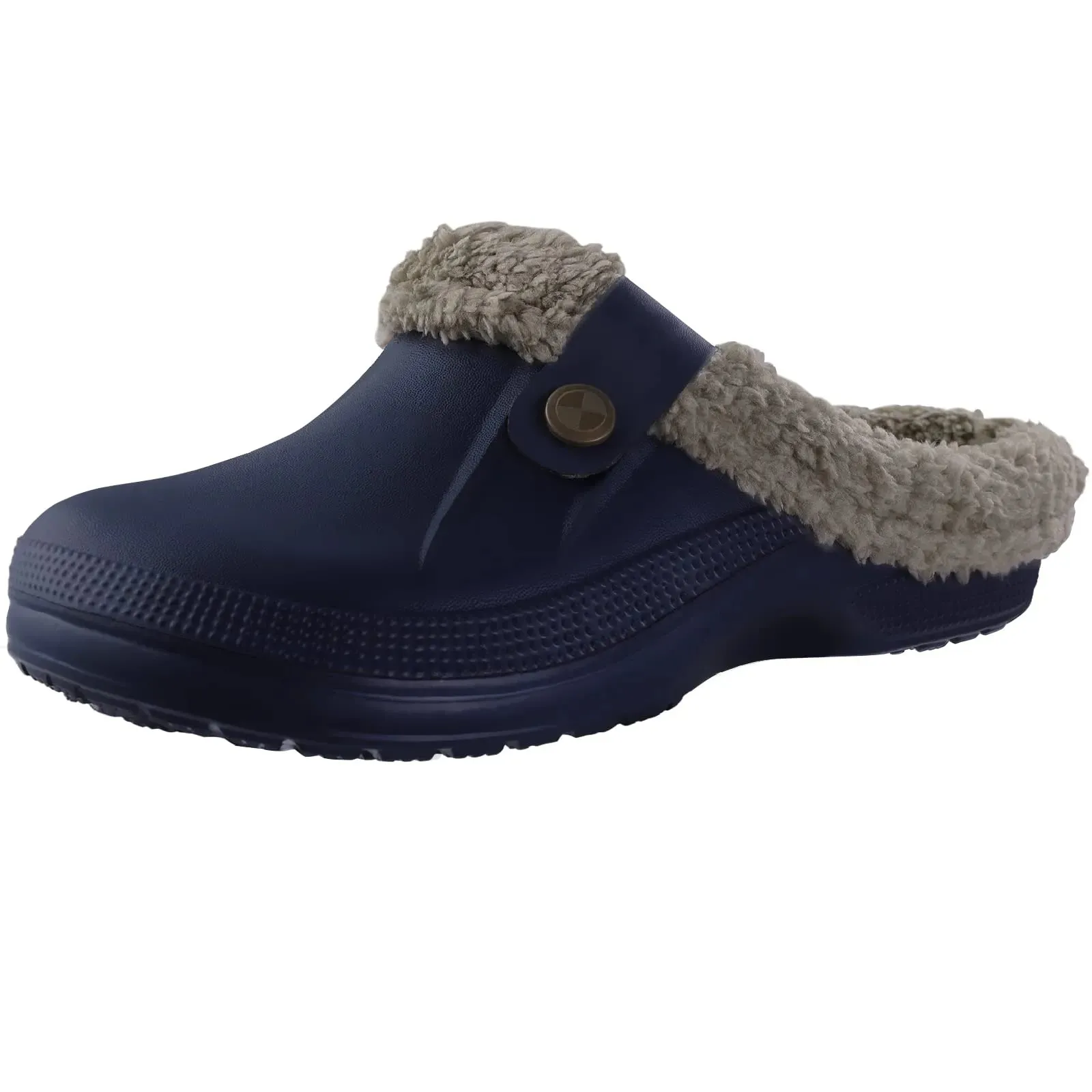 Shevalues Plush Fur Clogs Slippers Multi-Use Indoor Home Shoes