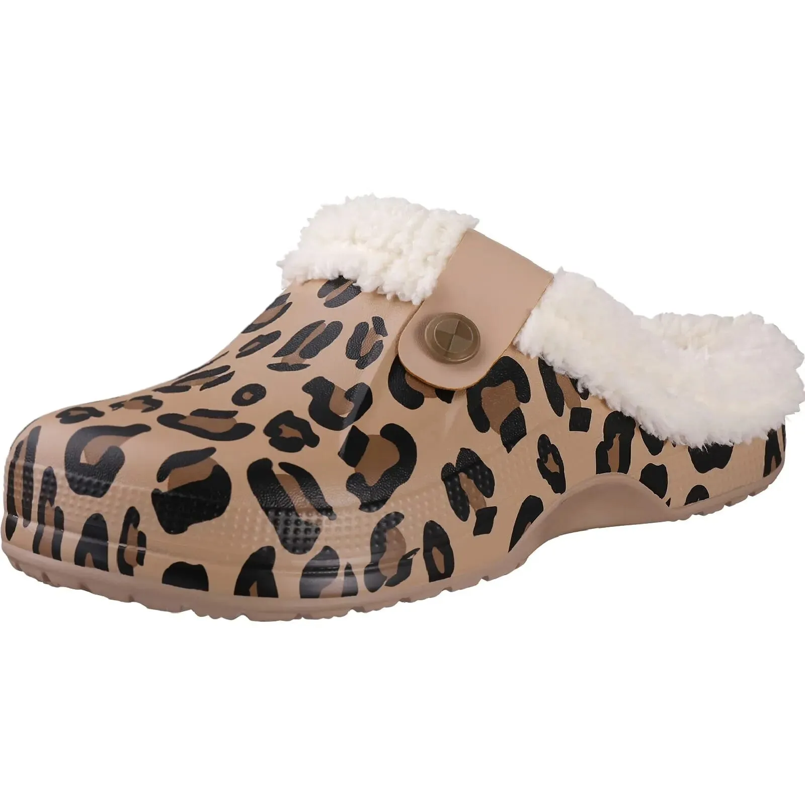 Shevalues Plush Fur Clogs Slippers Multi-Use Indoor Home Shoes