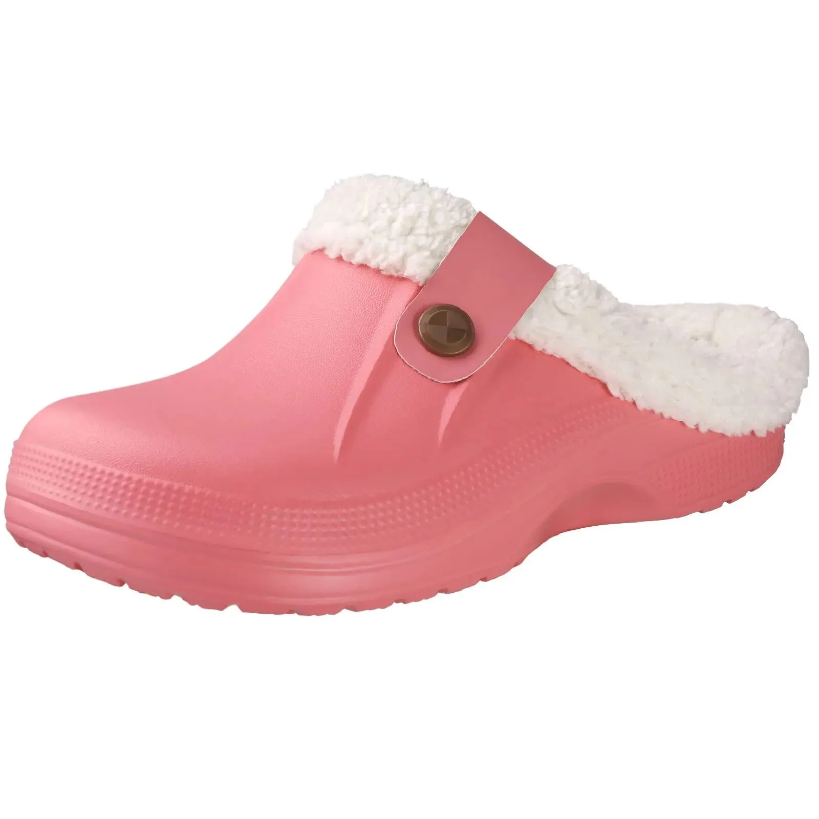 Shevalues Plush Fur Clogs Slippers Multi-Use Indoor Home Shoes