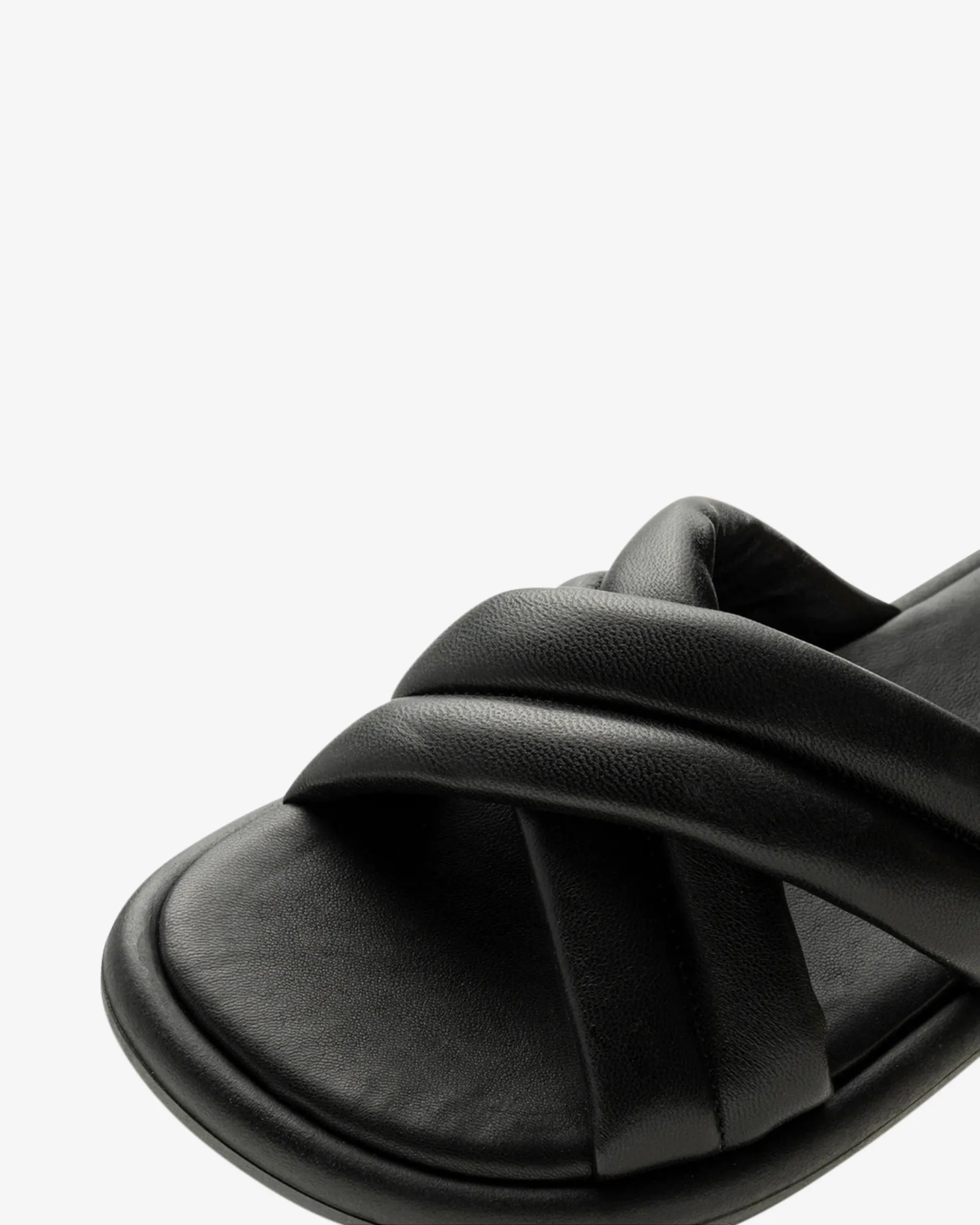 Shoethebear Black Lotta Cross Mule