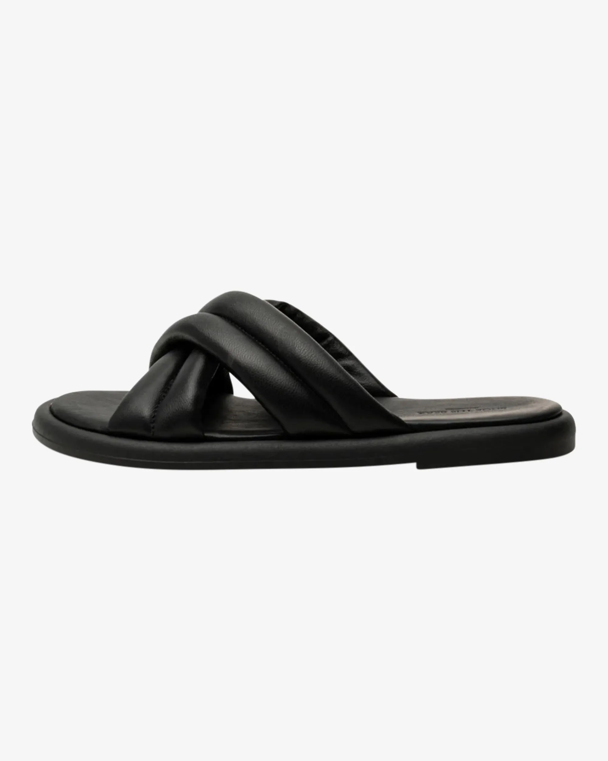 Shoethebear Black Lotta Cross Mule
