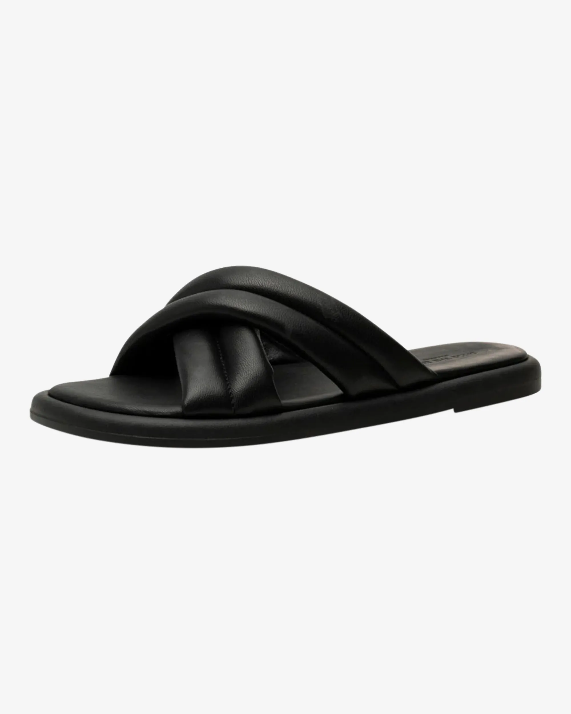 Shoethebear Black Lotta Cross Mule