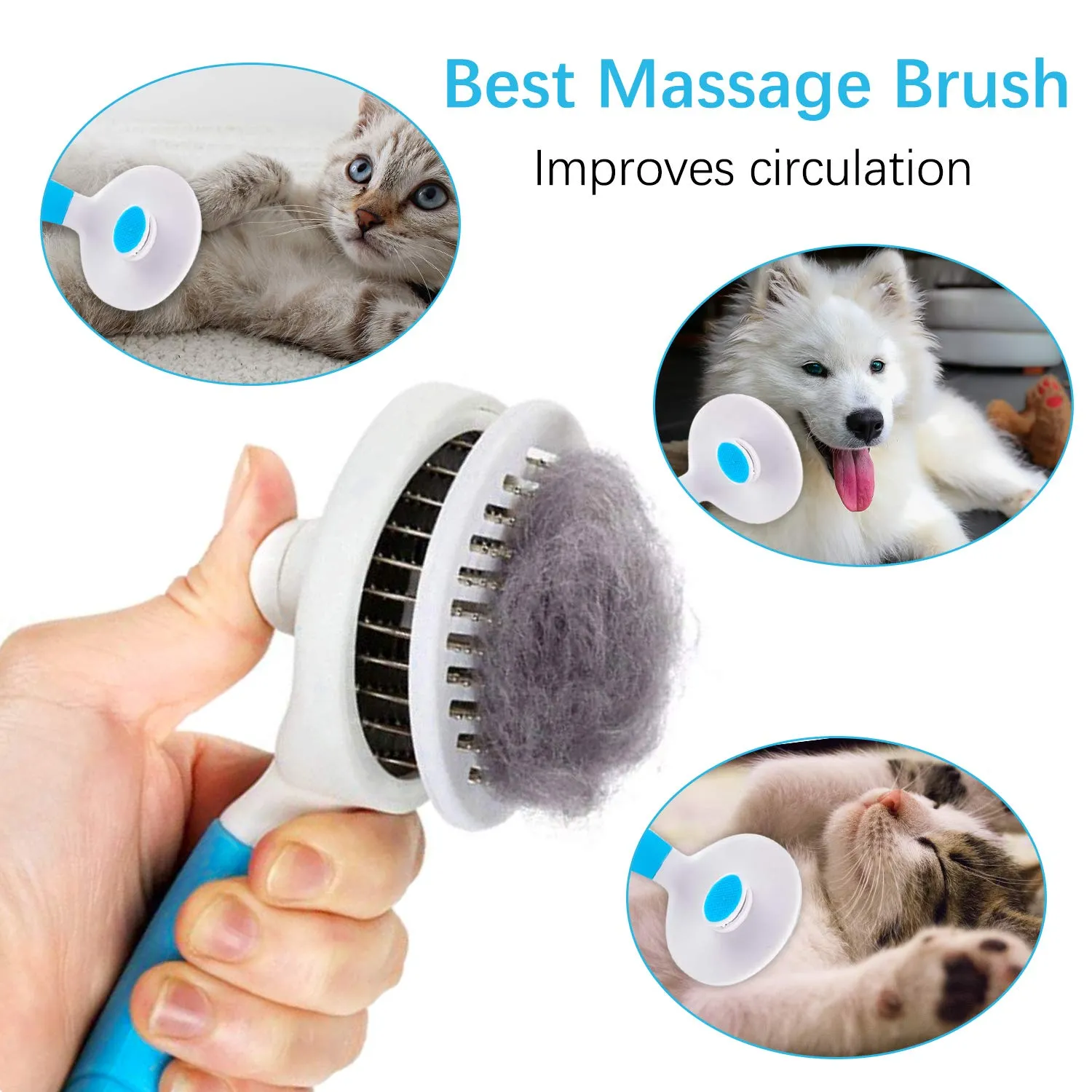 Tangled Hair Slicker Brush for Pet Massage