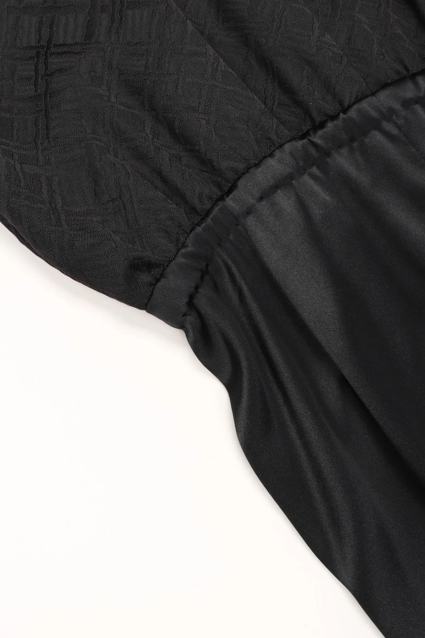 Textured Silk Dolman Sleeve Dress