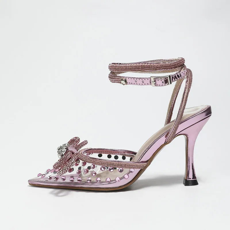 Transparent Rhinestone Sandals