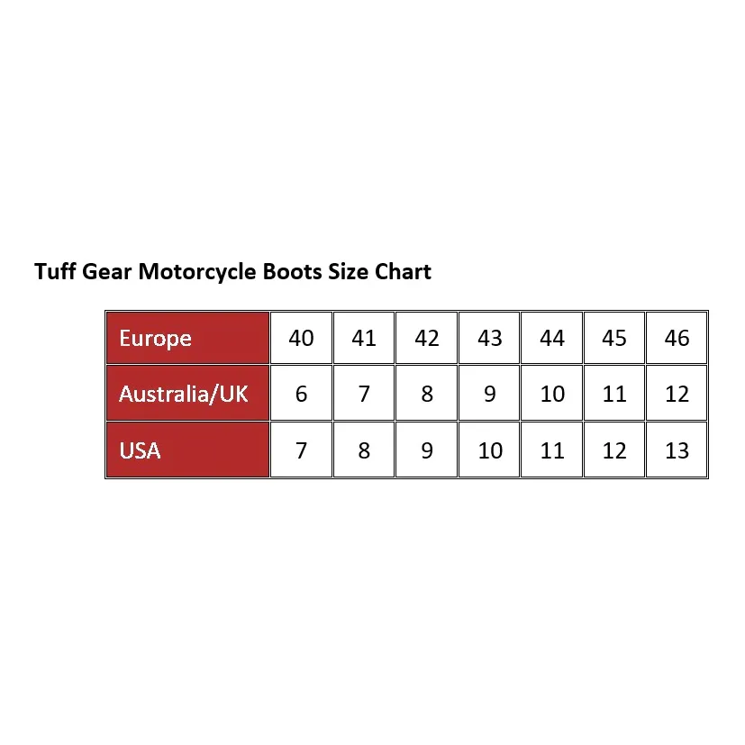 Tuff Gear Leather Motorcycle Short Boots - TG3