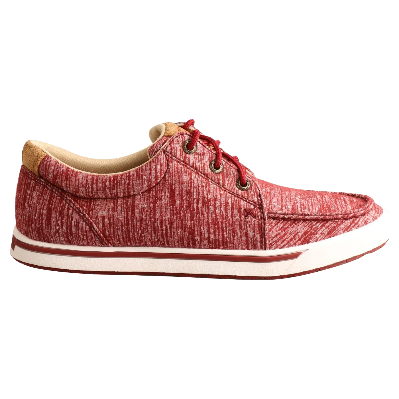 Twisted X Ladies Kicks Casual Lace Round Toe Red Shoe WCA0049