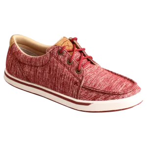Twisted X Ladies Kicks Casual Lace Round Toe Red Shoe WCA0049