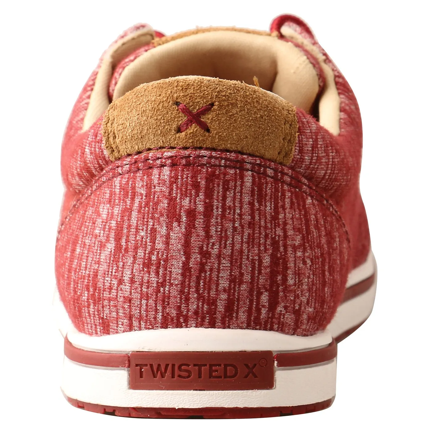 Twisted X Ladies Kicks Casual Lace Round Toe Red Shoe WCA0049