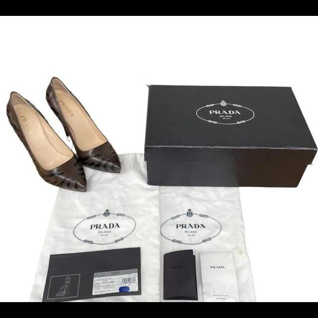 Vintage Prada Animal Print Leather High Heels UK 4.5