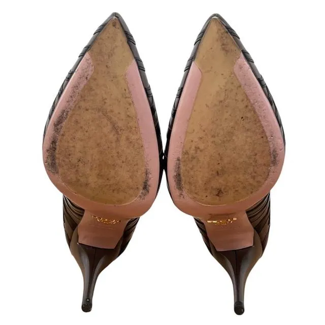Vintage Prada Animal Print Leather High Heels UK 4.5