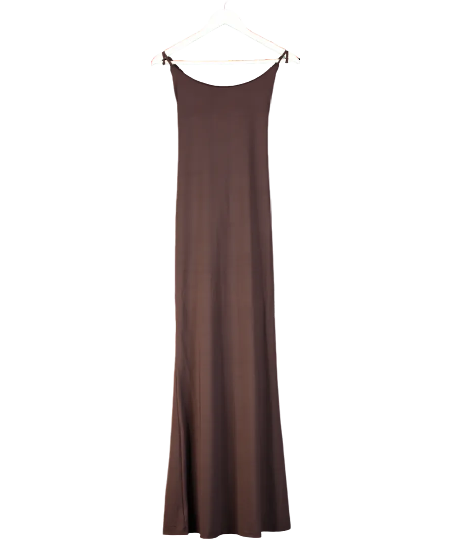 White Fox Brown Vacation Vibes Maxi Dress UK M