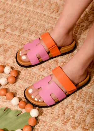 Wild Diva Velcro Buckle Sandal - Multi