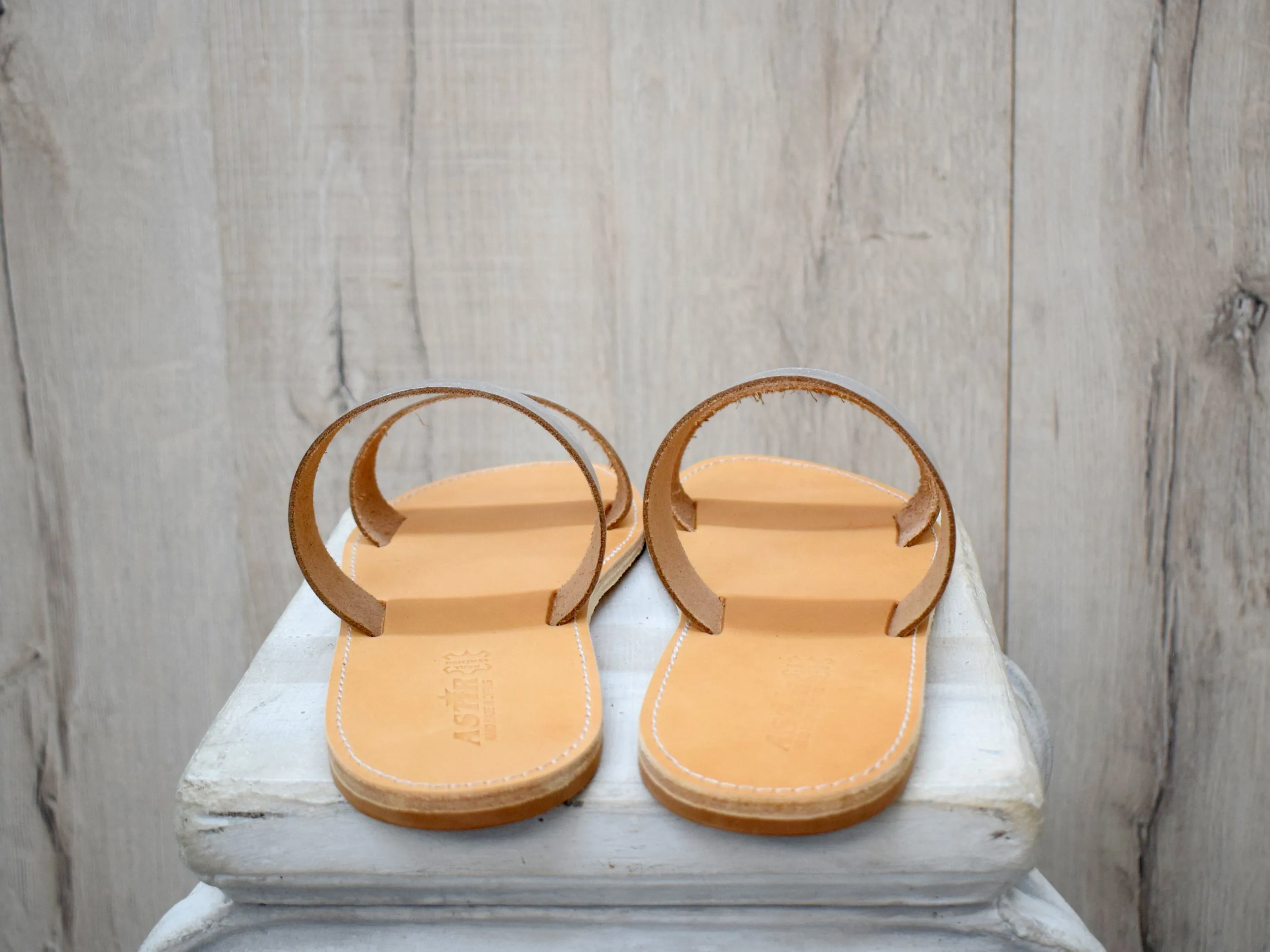 Women's Leather Slides Sandals